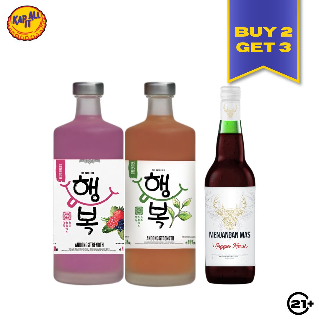 BUY 2  ANDONG STRENGTH FLAVOUR 750ml FREE 1 ANGGUR MENJANGAN MERAH 600ml