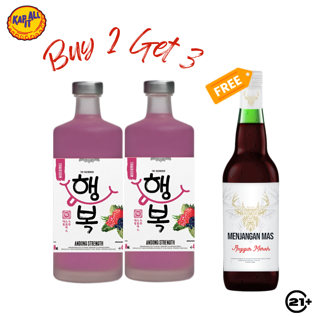 BUY 2  ANDONG STRENGTH FLAVOUR 750ml FREE 1 ANGGUR MENJANGAN MERAH 600ml