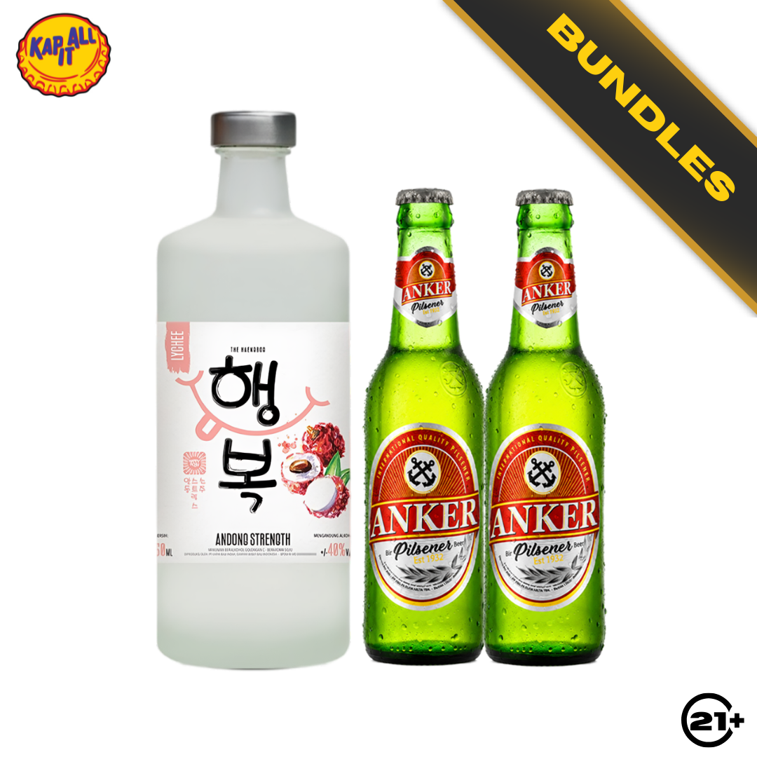 Bundles Andong Strength Lychee 750ml + Anker Pilsener Beer Pint 330ml