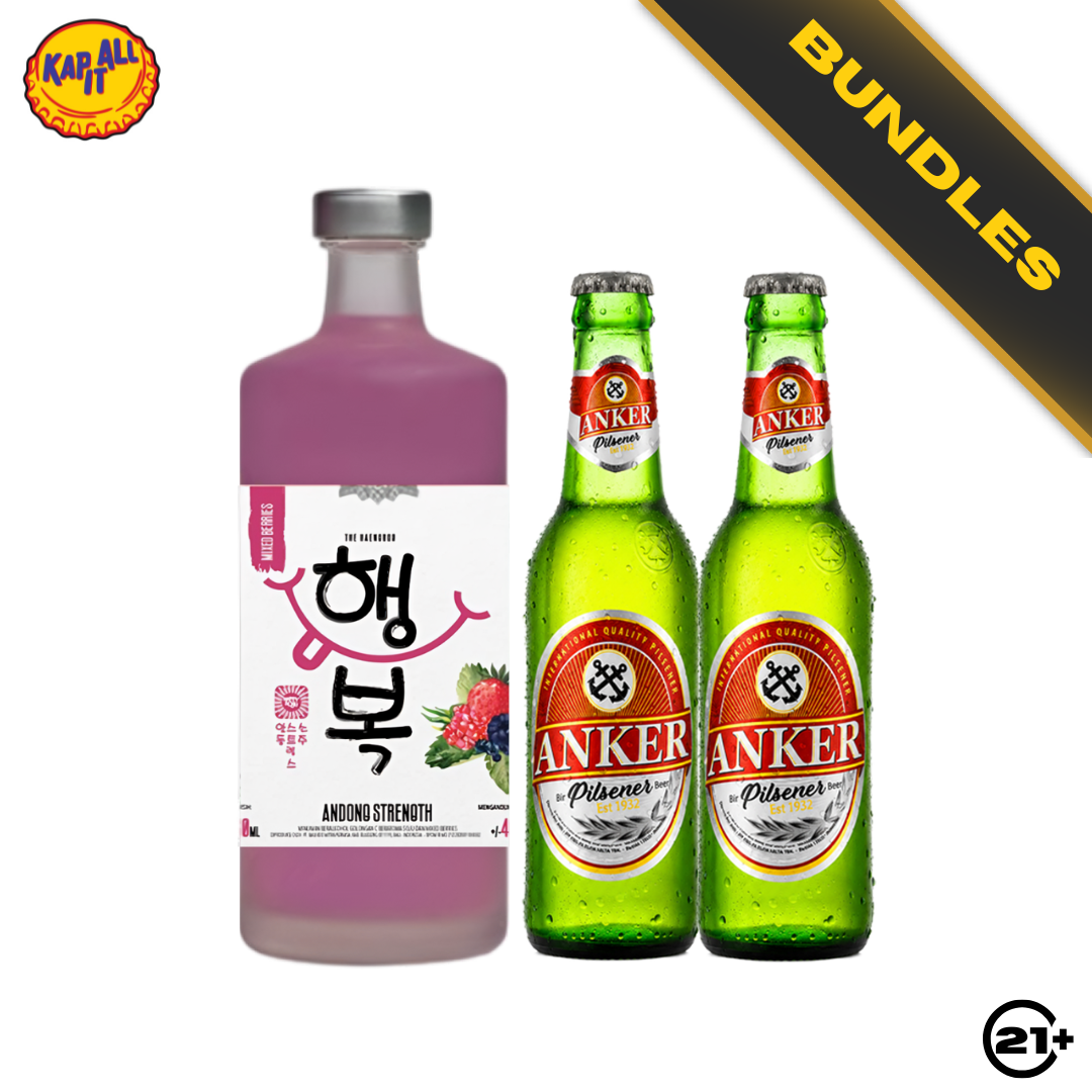 Bundles Andong Strength Mix Berries 750ml + Anker Pilsener Beer Pint 330ml