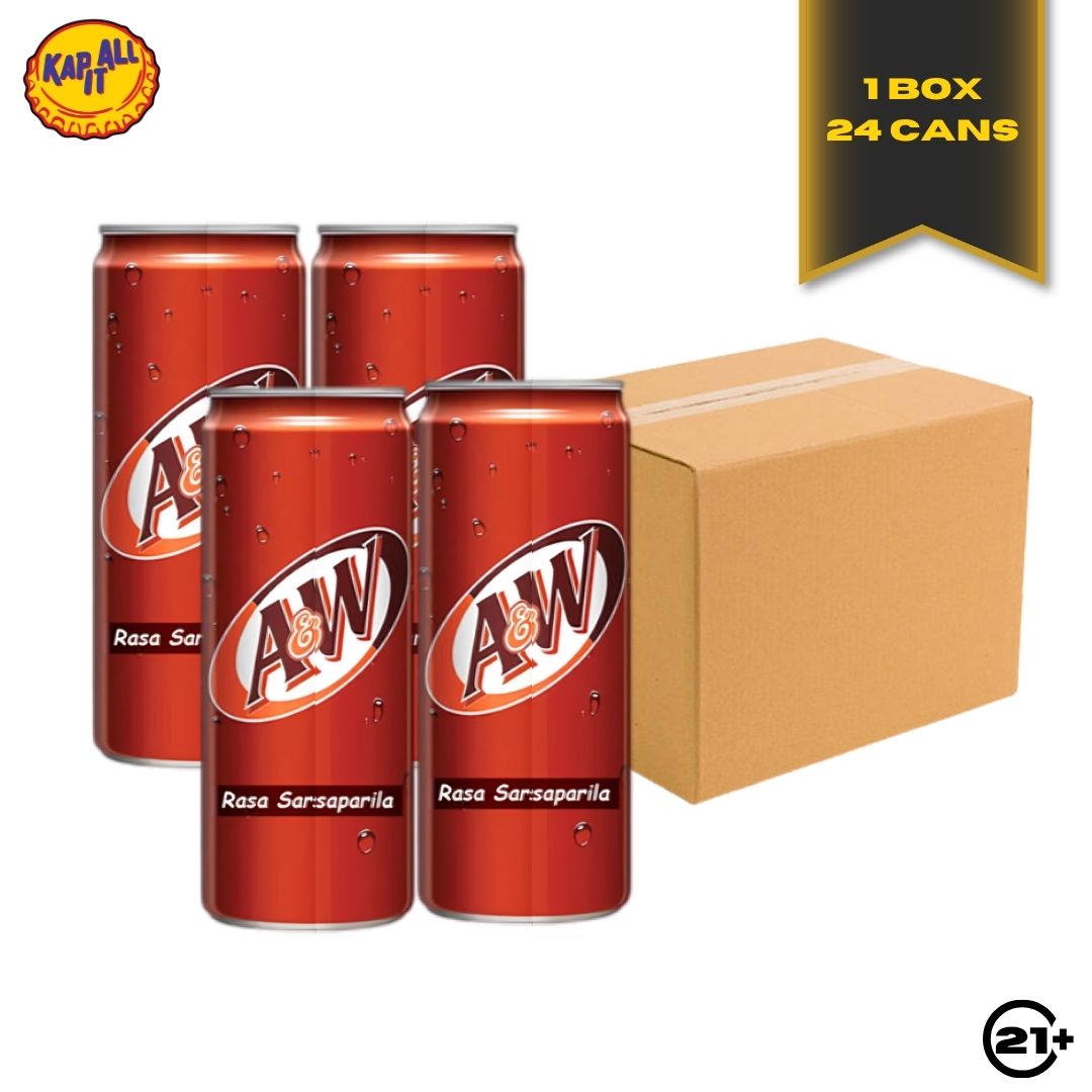 Bundles A&W Sarsaparilla Can 250ml - 1 Box 24 Cans