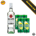 Bundles Bacardi Light Carta 750ml+ 4 Green Sands Apple Lime Can 250ml