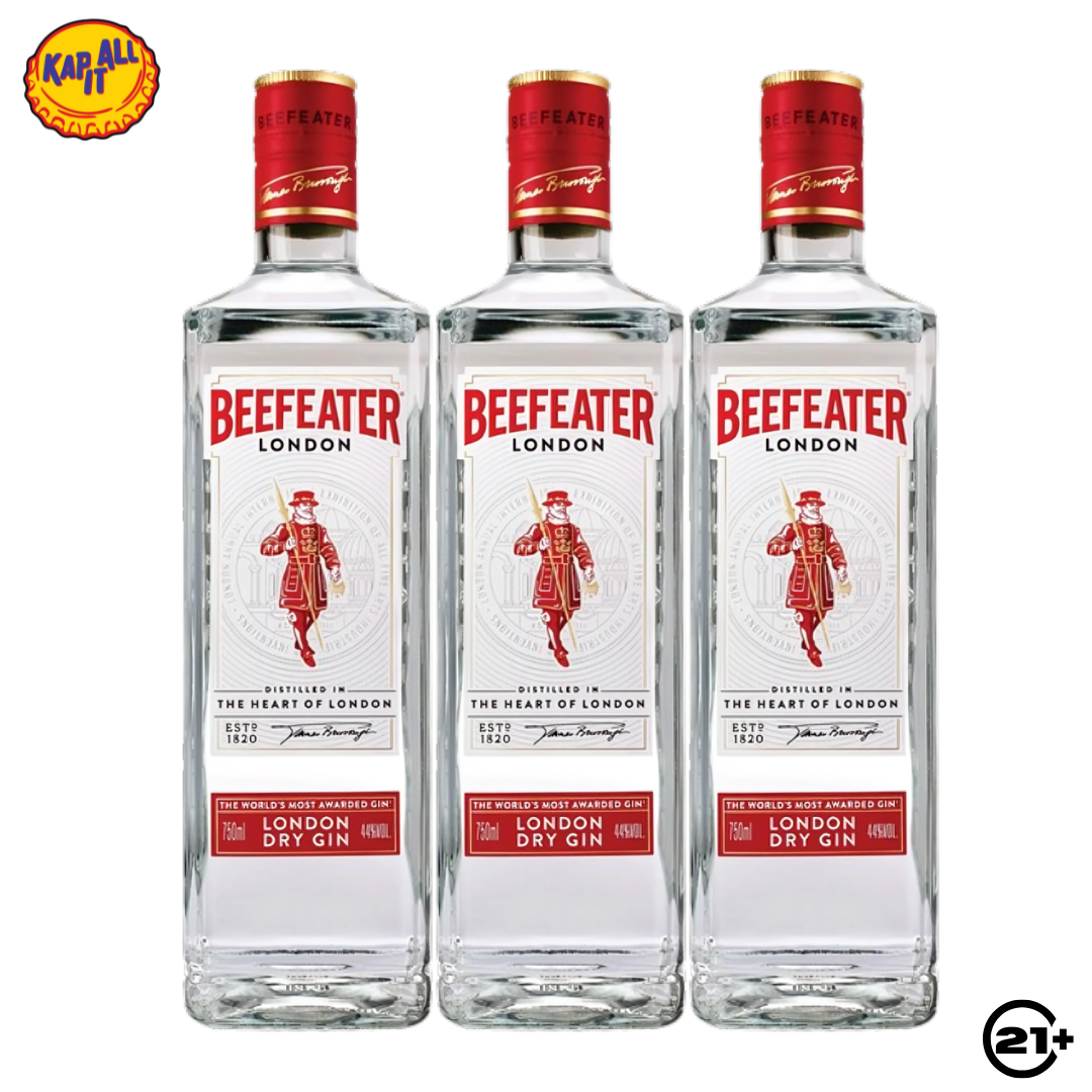 Triple Beefeater London Dry Gin 700ml - 3 Bottles