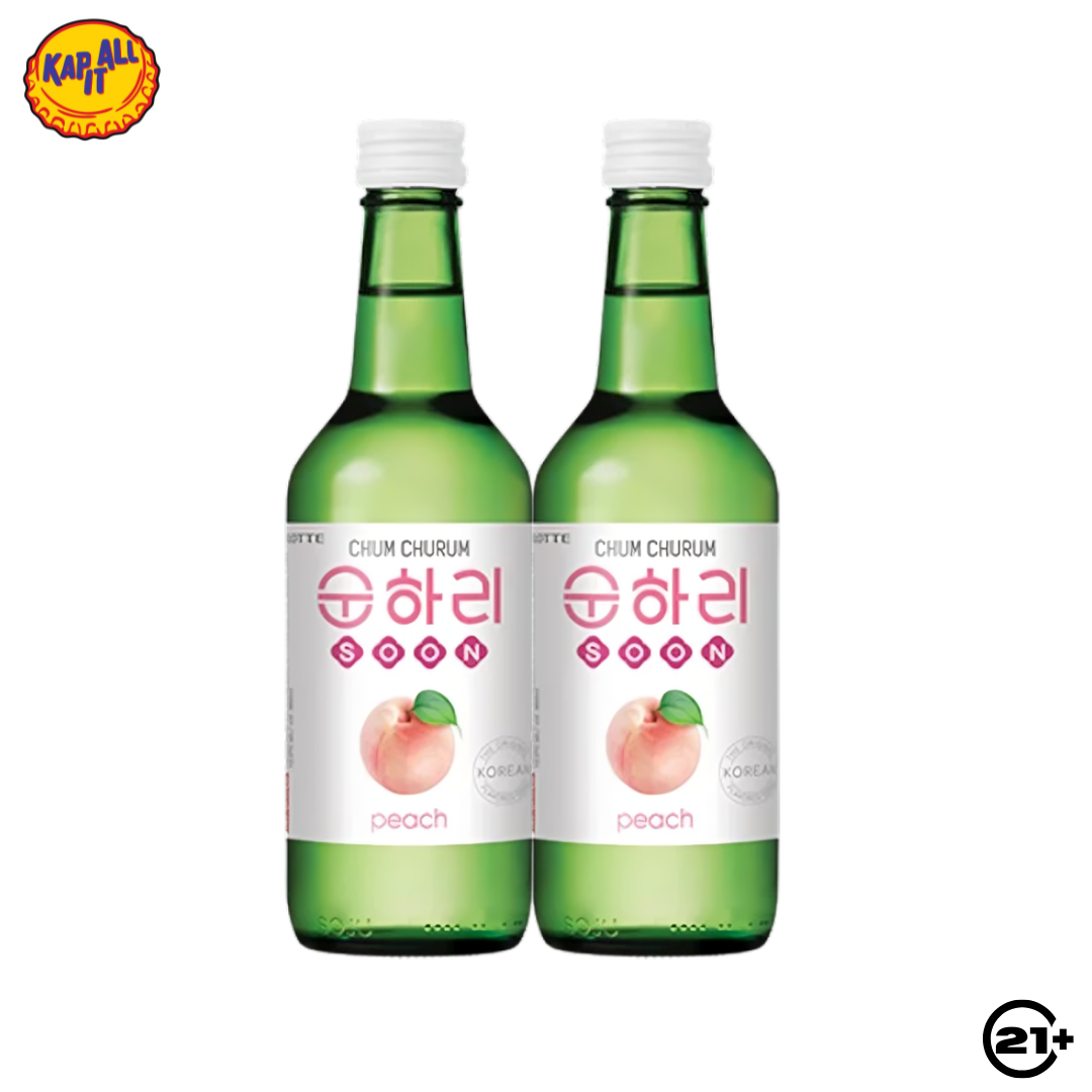 Twin Chumchurum Soju Peach 360ml - 2 Bottles