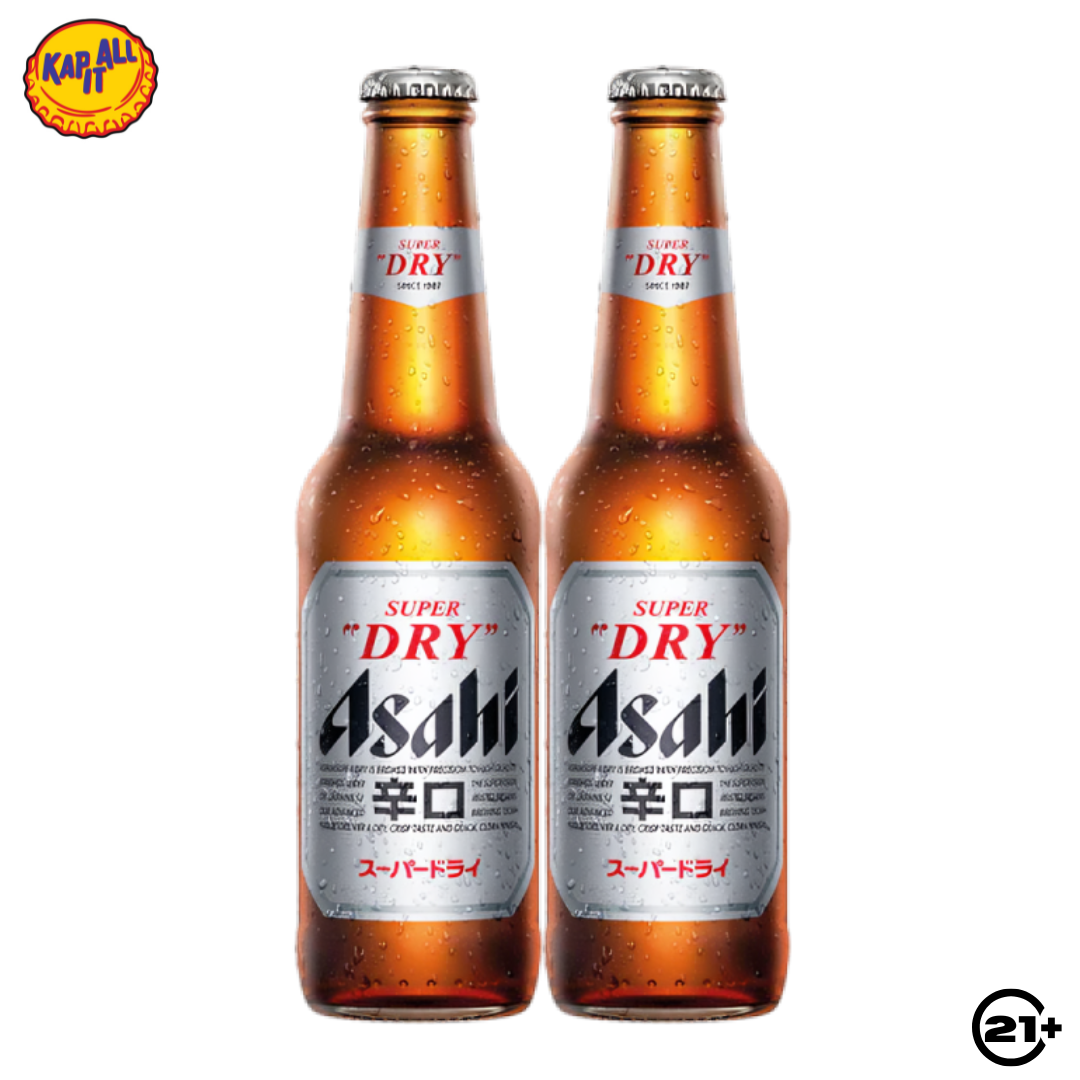 Twin Asahi Beer Pint 330ml - 2 Bottles