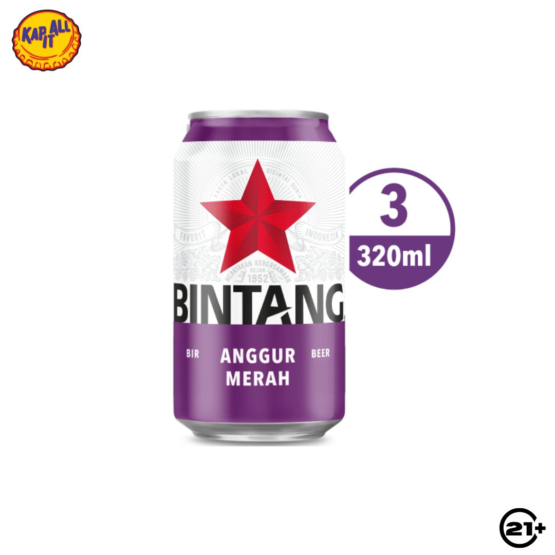 Bundles Bintang Anggur Merah Can 320ml - 3 Cans