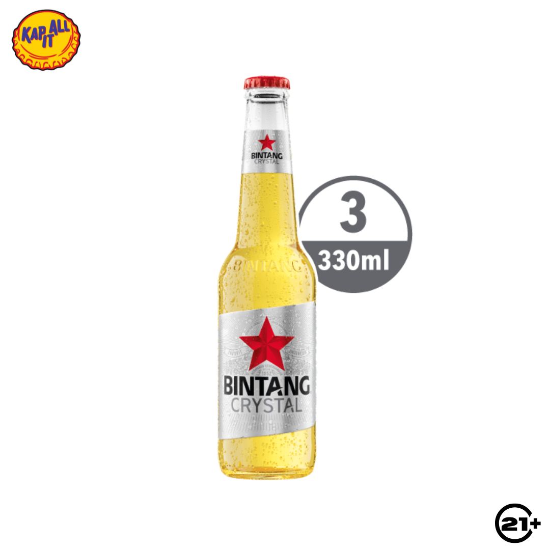 Bundles Bintang Crystal Beer Pint 330ml - 3 Bottles