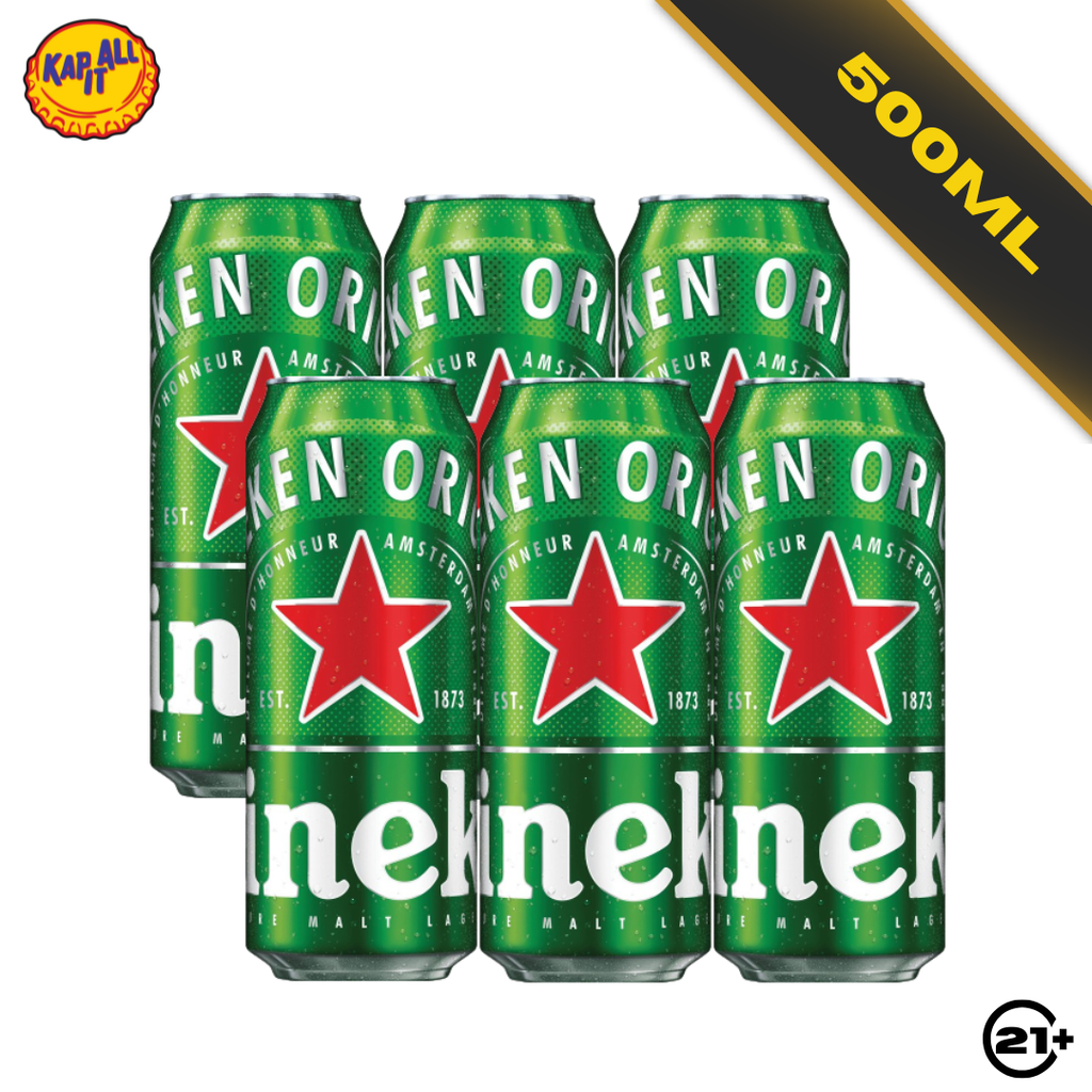 Bundles Heineken Original Beer Can 500ml - 6 Cans