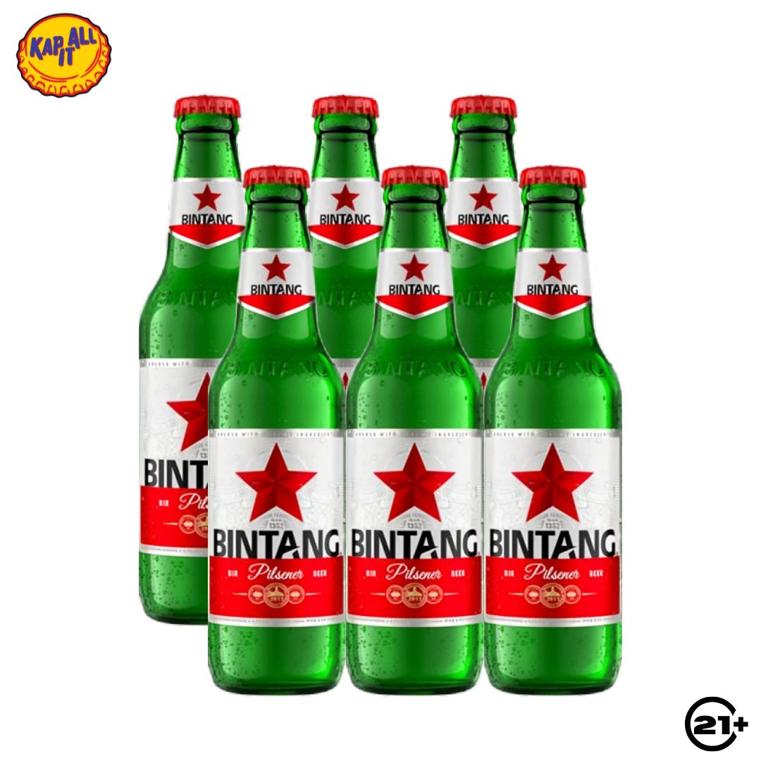 Bundles Bintang Pilsener Beer Pint 330ml - 6 Bottles