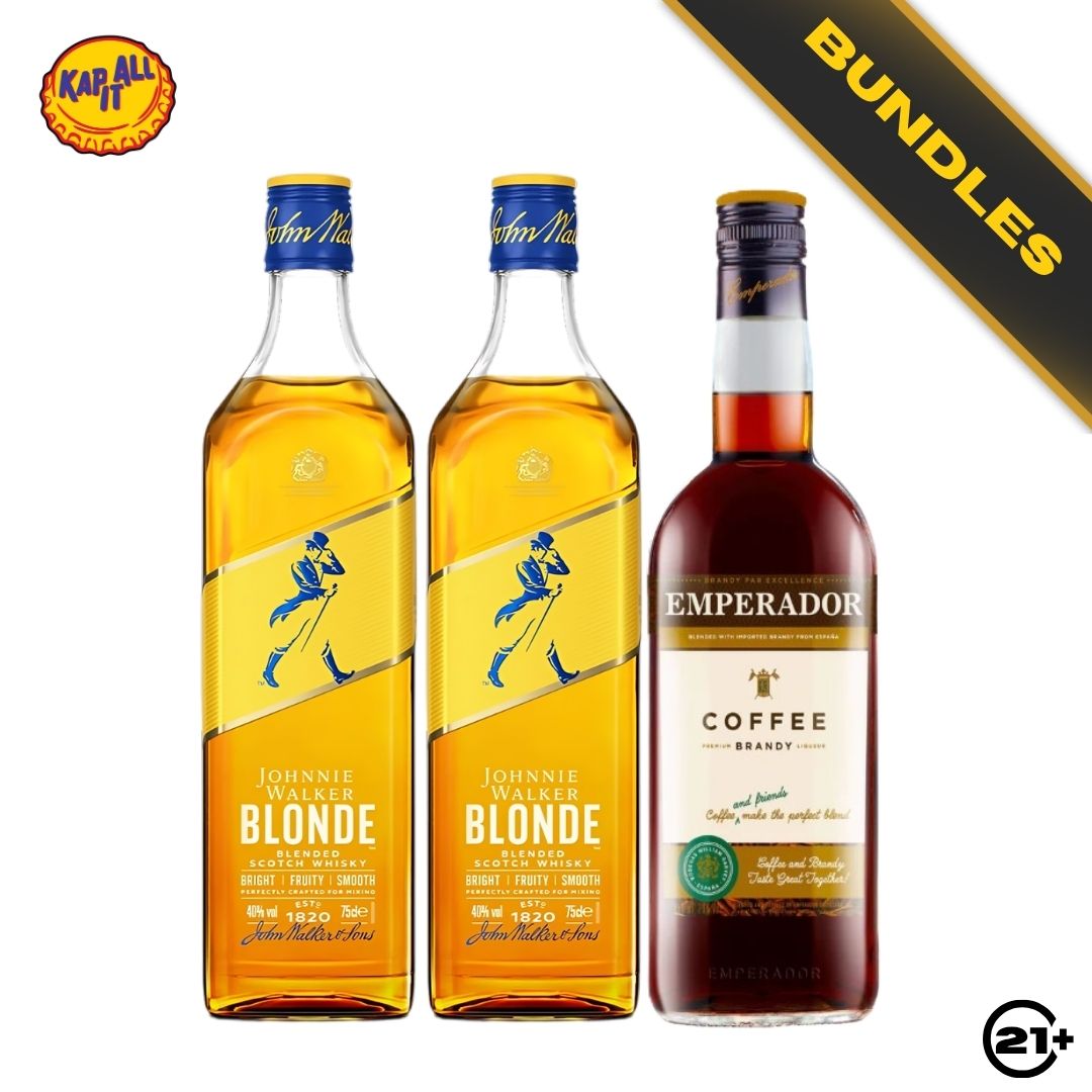 Bundles 2 Johnnie Walker Blonde 700ml + Emperador Coffee Brandy Liqueur 750ml