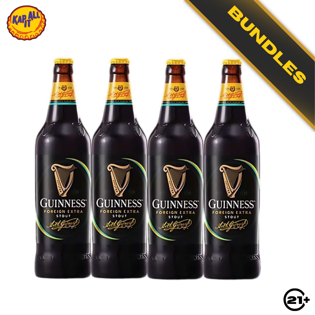 Bundles Guinness Foreign Extra Stout Jumbo Beer 620ml - 4 Bottles