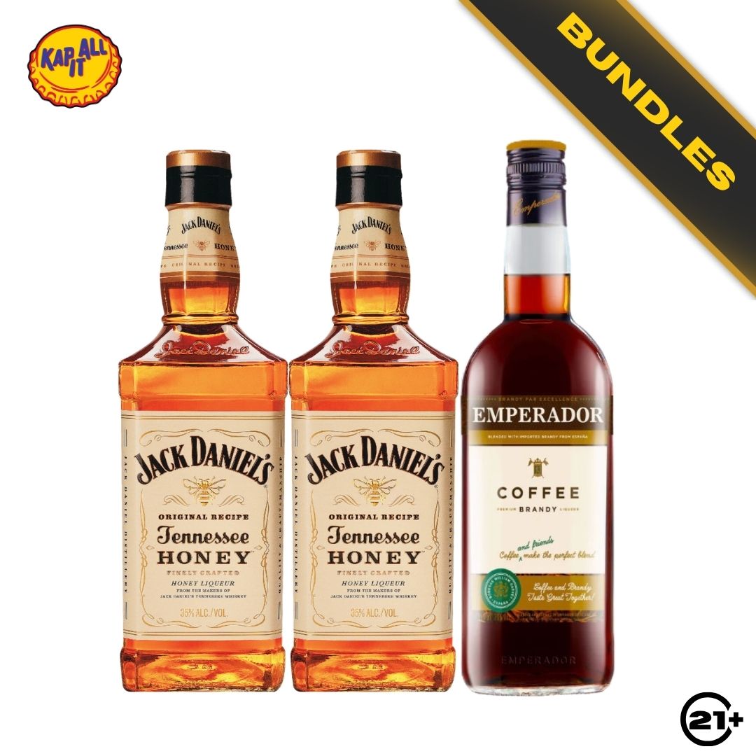 Bundles 2 Jack Daniel's Tennessee Honey Whiskey 700ml + Emperador Coffee Brandy Liqueur 750ml