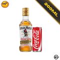 Bundles Captain Morgan Original Spiced Gold Rum 200ml + Coca Cola 330ml