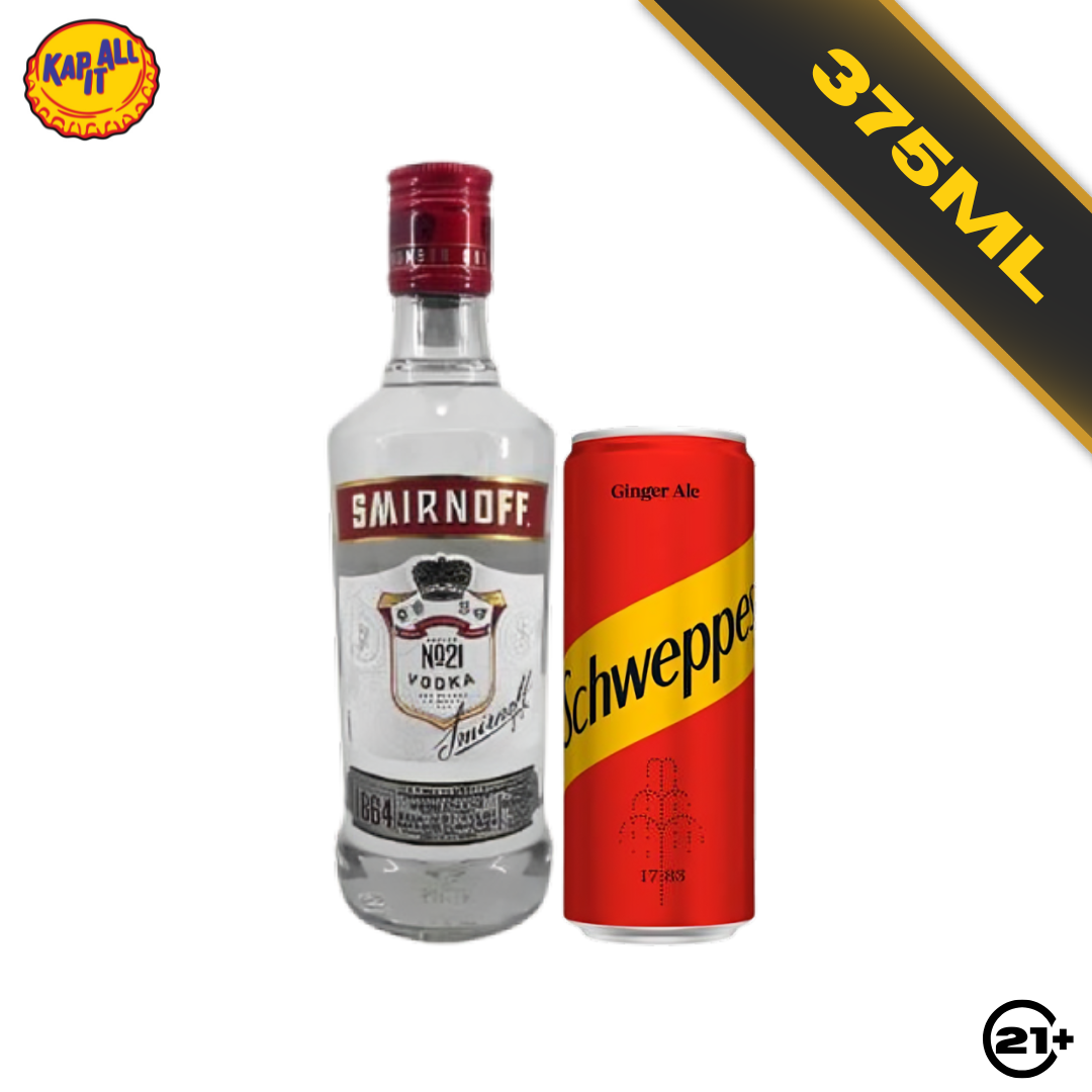 Bundling Smirnoff Original Vodka Red 375ml + Schweppes Ginger Ale 250ml