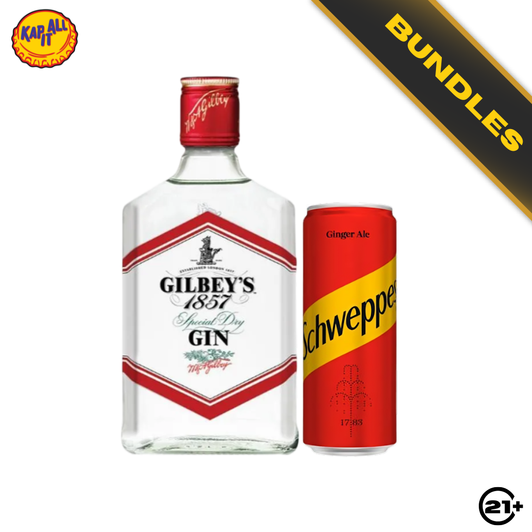 Bundles Gilbey's Dry Gin 350ml + Schweppes Ginger Ale 250ml