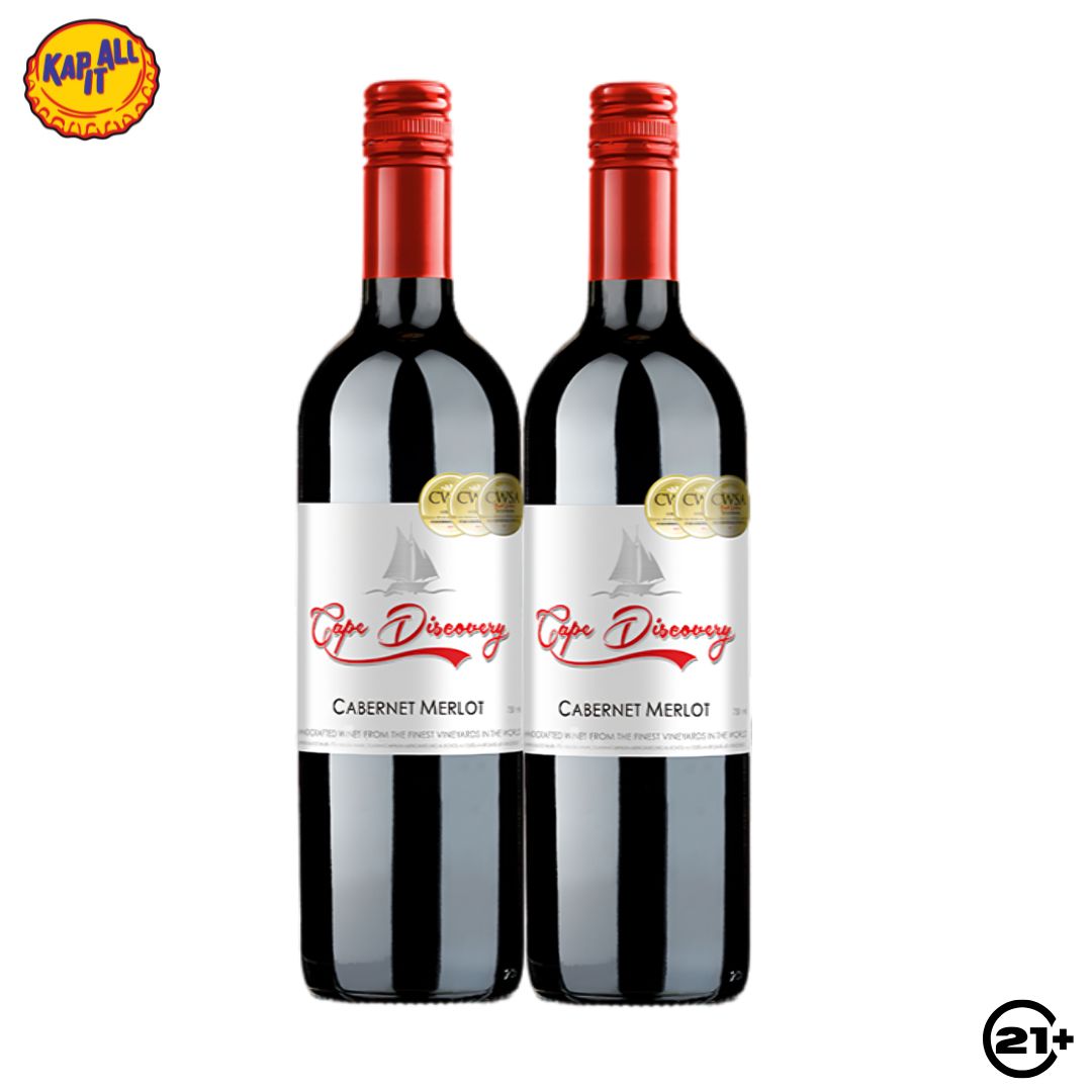 Twin Cape Discovery Cabernet Merlot Wine 750ml - 2 Bottles