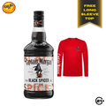 Captain Morgan Black Spiced Rum 700ml Free Longsleeve