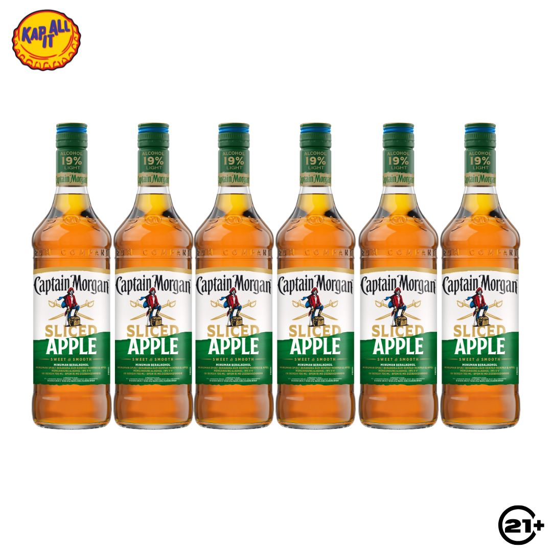 Bundles Captain Morgan Sliced Apple Rum 700ml - 6 Bottles