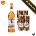 Dark Rum Coffee Mix - Captain Morgan Original Spiced Gold Rum 750ml + F&N Coffee Soda 325ml