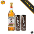 Chocolate Nightcap Kit - Captain Morgan Original Spiced Gold Rum 750ml + 2 HypeUp Coconut Cream Chocolate Drink 230ml