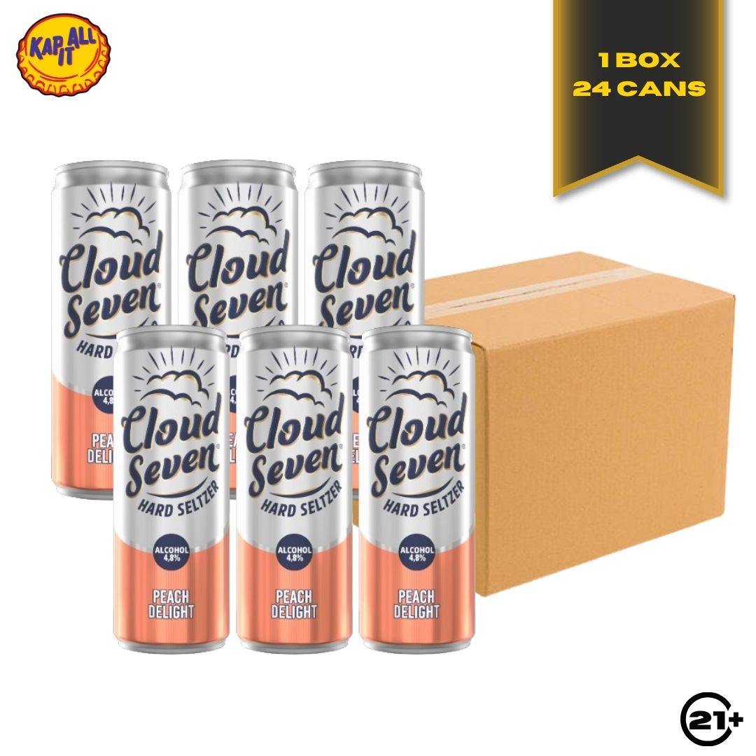 Bundles Cloud Seven Peach Delight Can 350ml - 1 Box 24 Cans