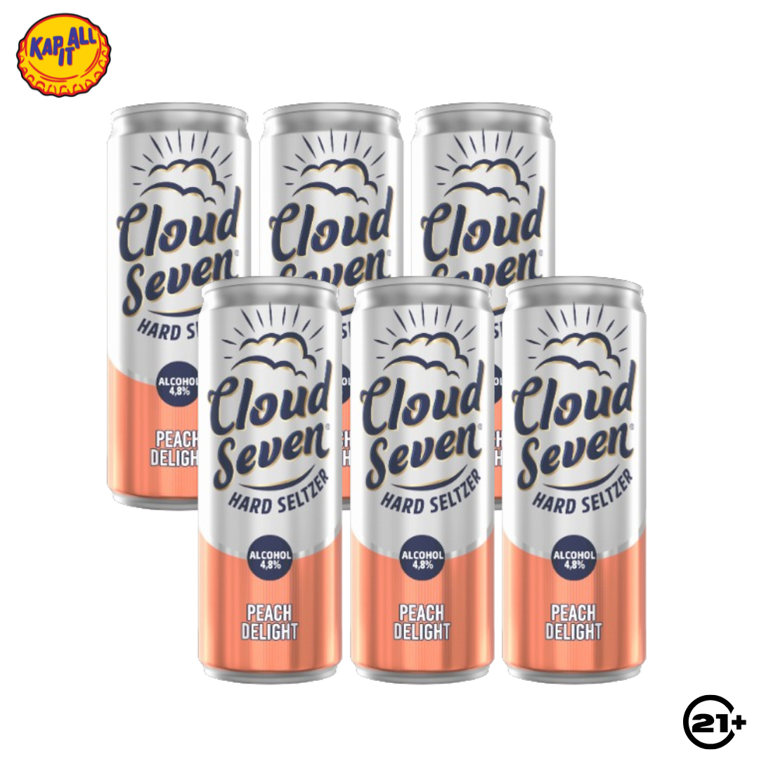 Bundles Cloud Seven Peach Delight Can 350ml - 6 Cans
