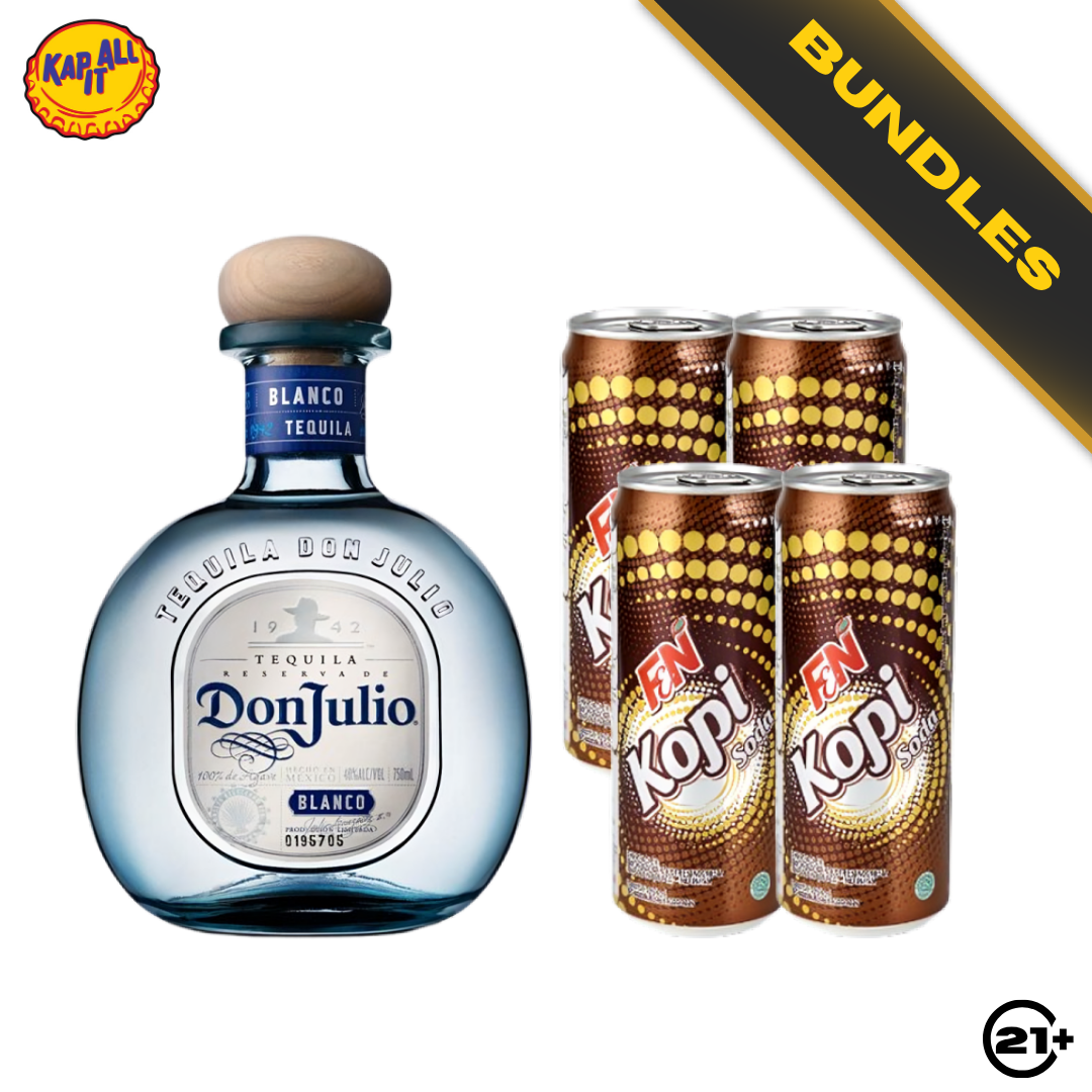 Tequila Espresso Twist - Don Julio Blanco Tequila 750ml + F&N Coffee Soda 325ml