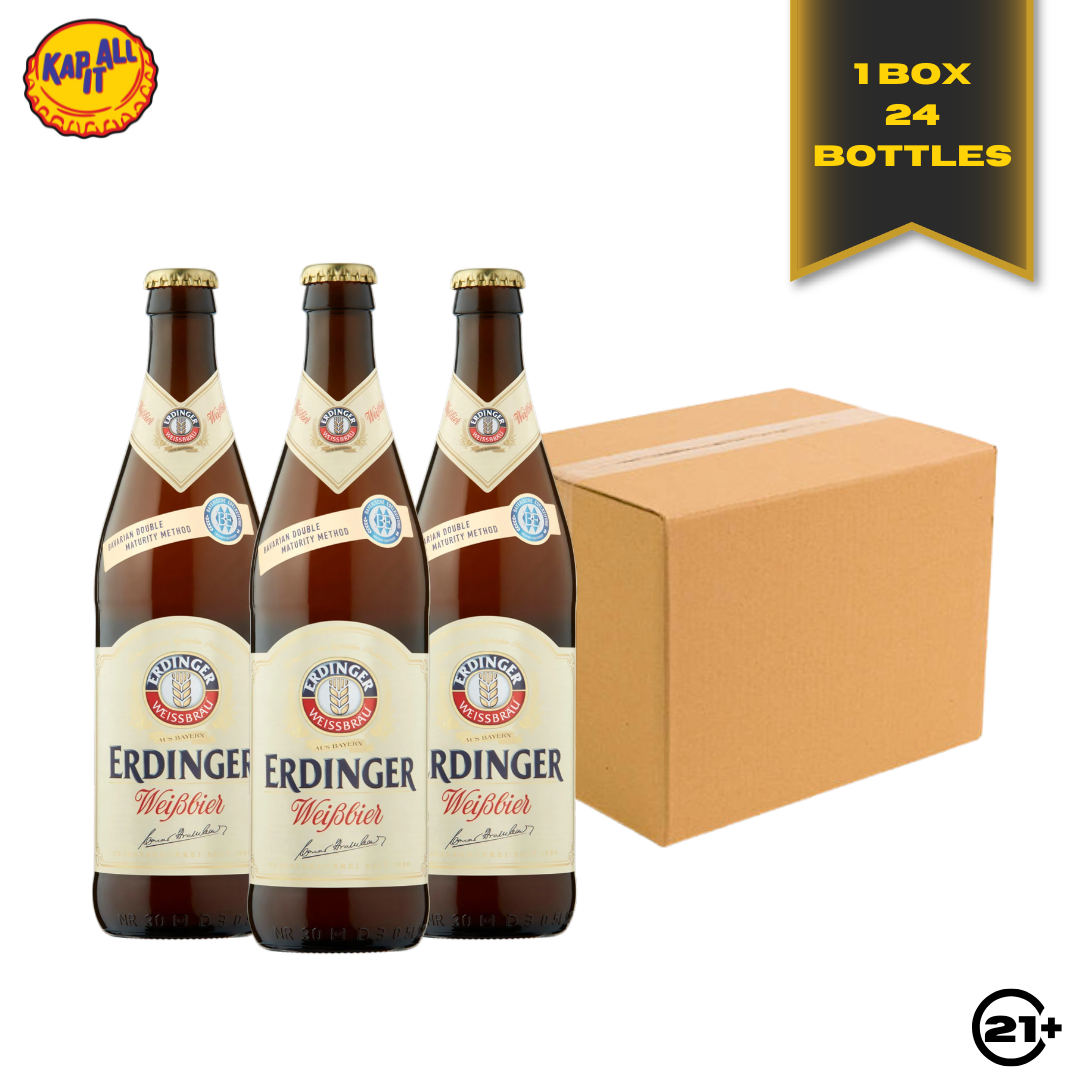 Bundles Erdinger Weissbier Beer Pint 500ml - 1 Box 24 Bottles