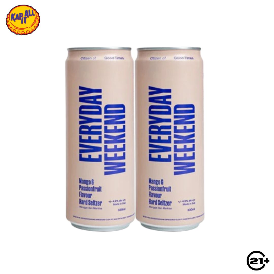 Twin Everyday Weekend Hard Seltzer Mango & Passionfruit 330ml - 2 Cans