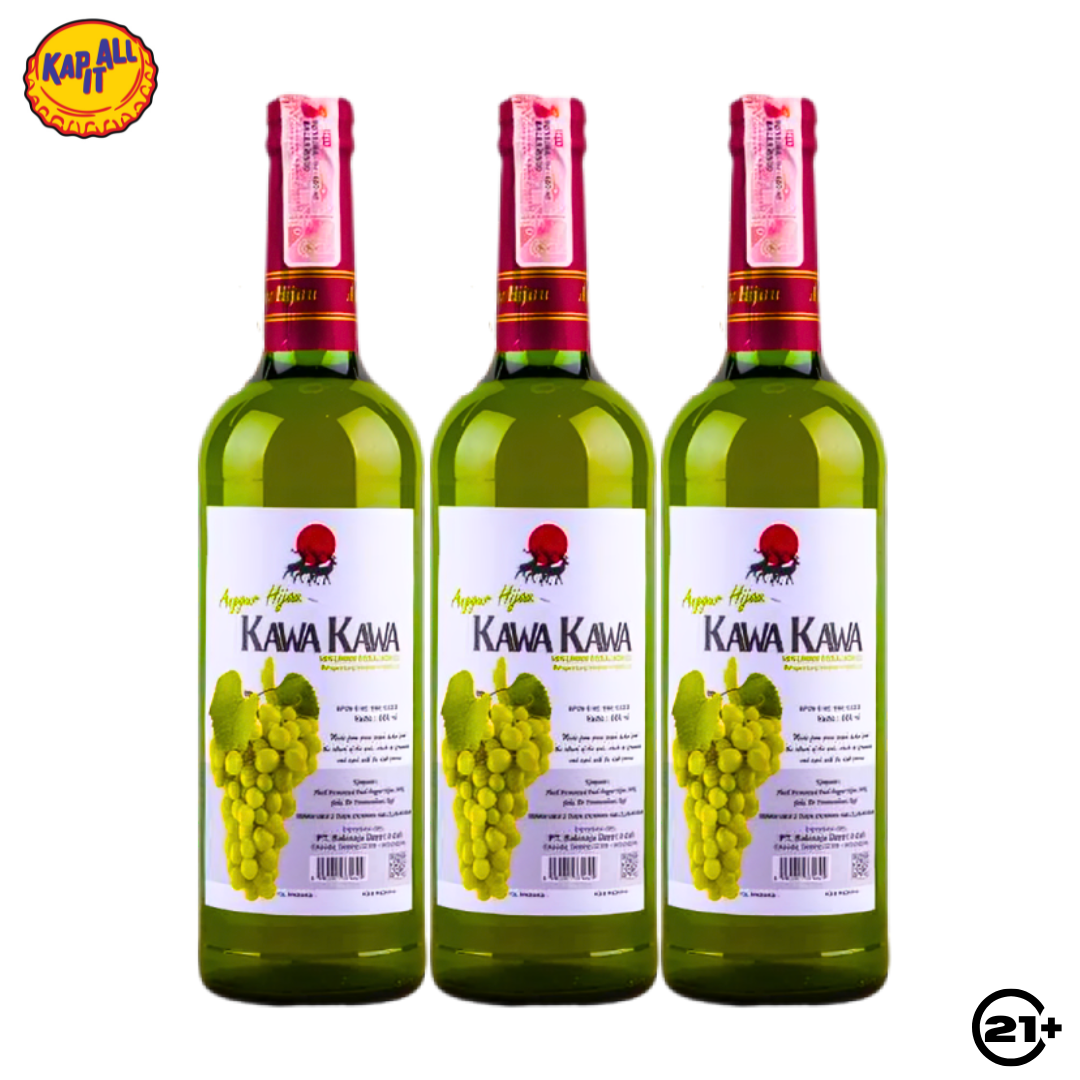 Paket Anggur Hijau Kawa Kawa 600ml -3 Botol