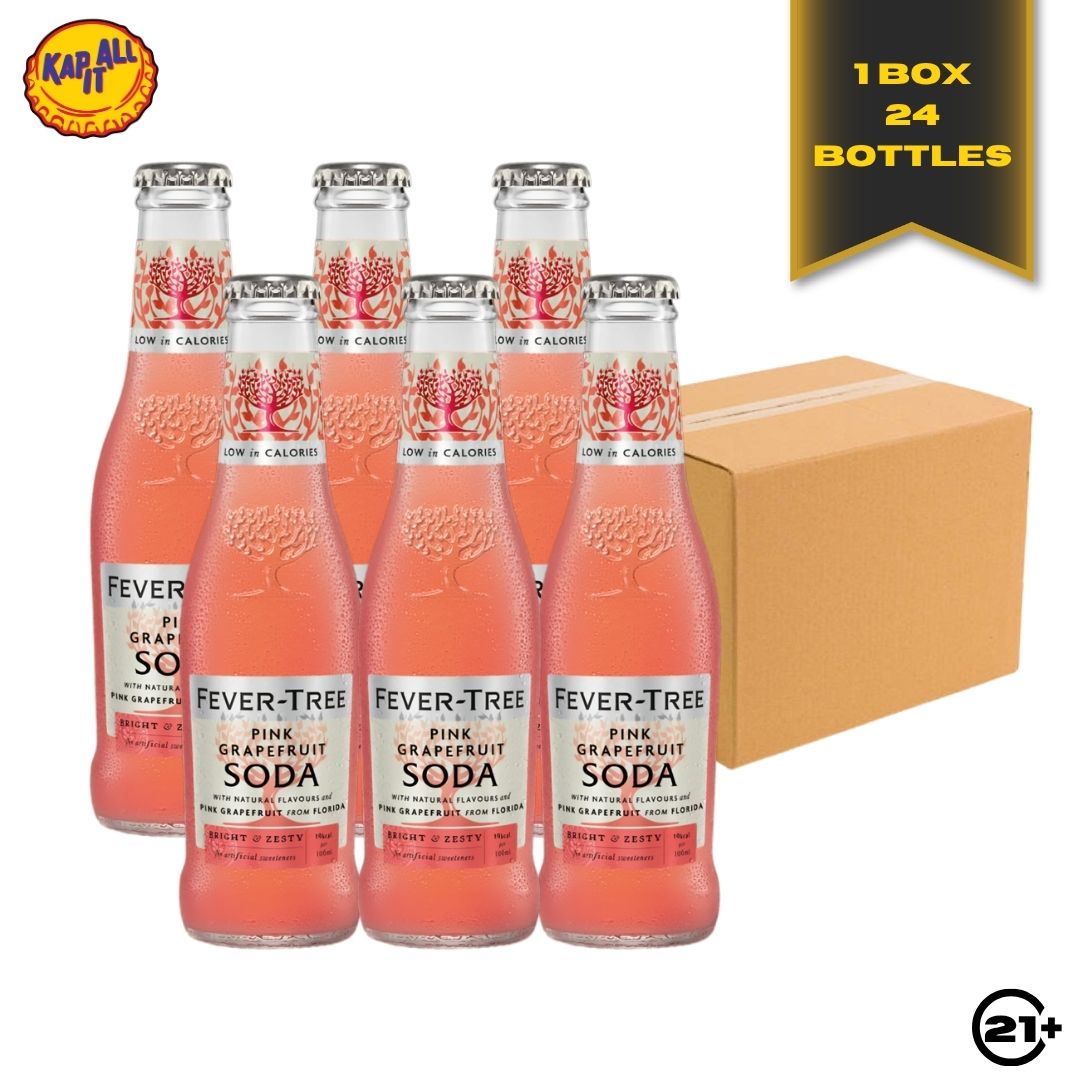 PAKET FEVER TREE PINK GRAPEFRUIT SODA 200ml - 1 DUS (24 BOTTLES)