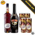 Amaretto Coffee Night Kit - Baileys The Original Irish Cream Liqueur 700ml + Giffard Amaretto Liqueur 700ml + F&N Club Soda Water 325ml