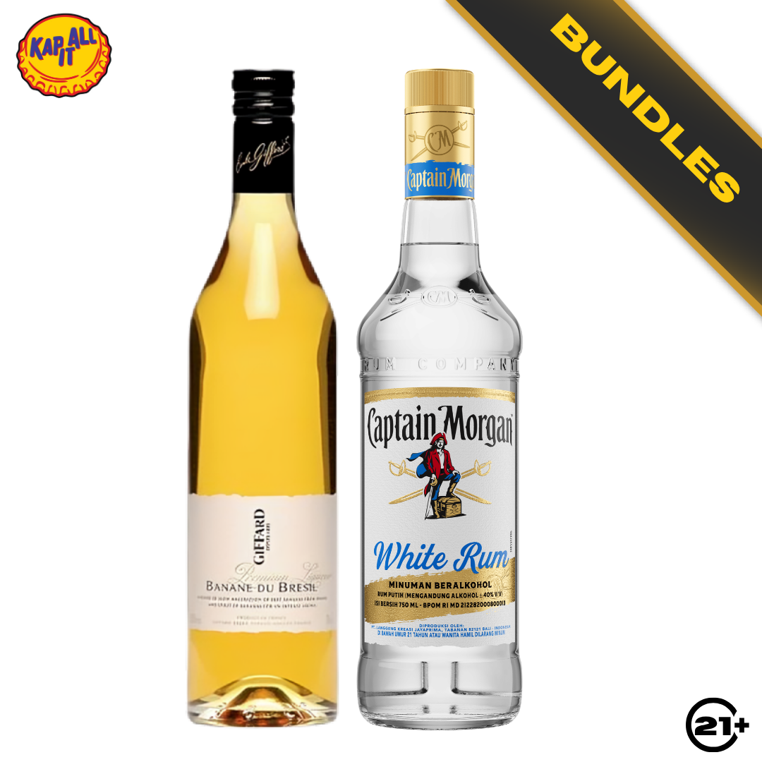 Banana Daiquiri Kit - Captain Morgan White Rum 750ml + Giffard Banane du Bresil 700ml