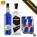 Blue Party Kit - Prime World Class Vodka 700ml + Giffard Blue Curacao 700ml + Red Bull Energy Drink 250ml
