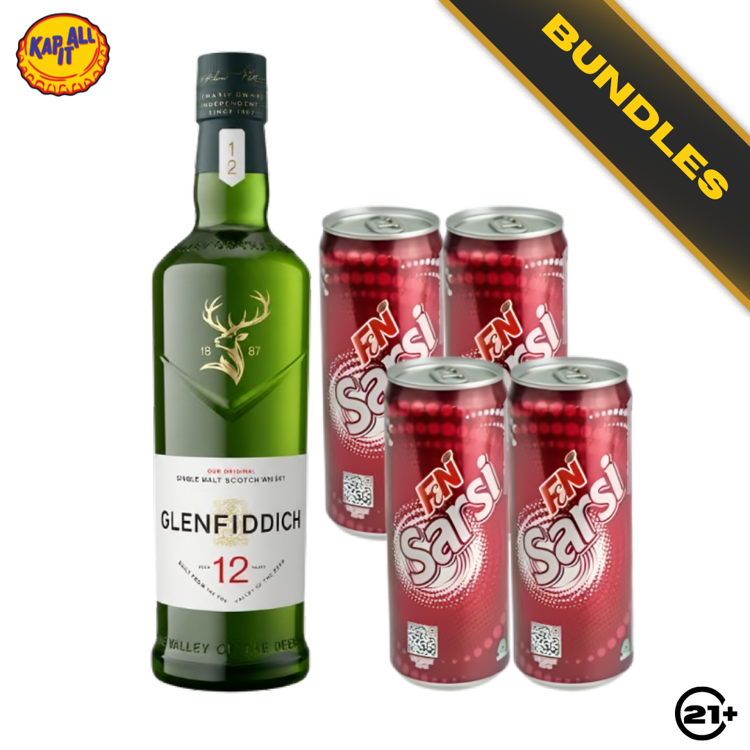 Golden Root Highball - Glenfiddich 12 YO Single Malt Scotch Whisky 700ml + F&N Sarsi Sarsaparilla 325ml
