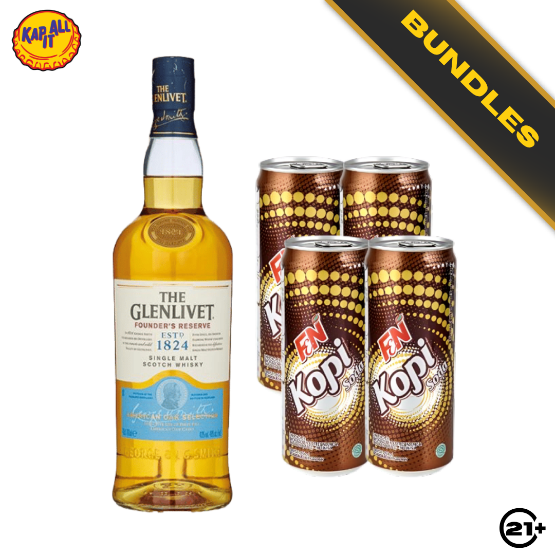 Premium Coffee Highball - The Glenlivet Founder's Reserve 700ml + F&N Coffee Soda 325ml