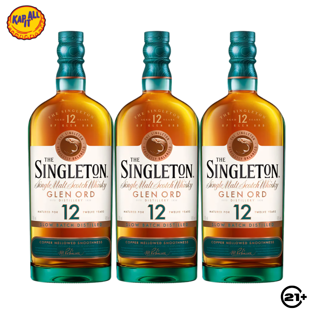Triple The Singleton Glen Ord 12 YO Single Malt Scotch Whisky 700ml - 3 Bottles