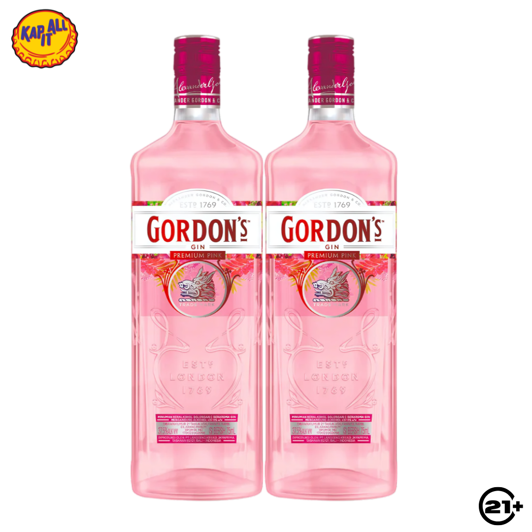 Twin Gordons Premium Pink Gin 750ml - 2 Bottles