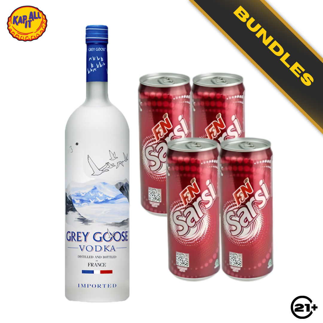 Grey Goose Sarsi (Premium) - Grey Goose Vodka 750ml + F&N Sarsi Sarsaparilla 325ml