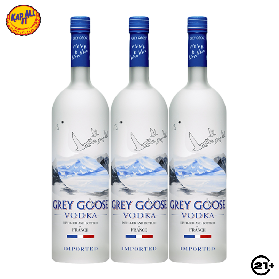 Triple Grey Goose Vodka 750ml - 3 Bottles