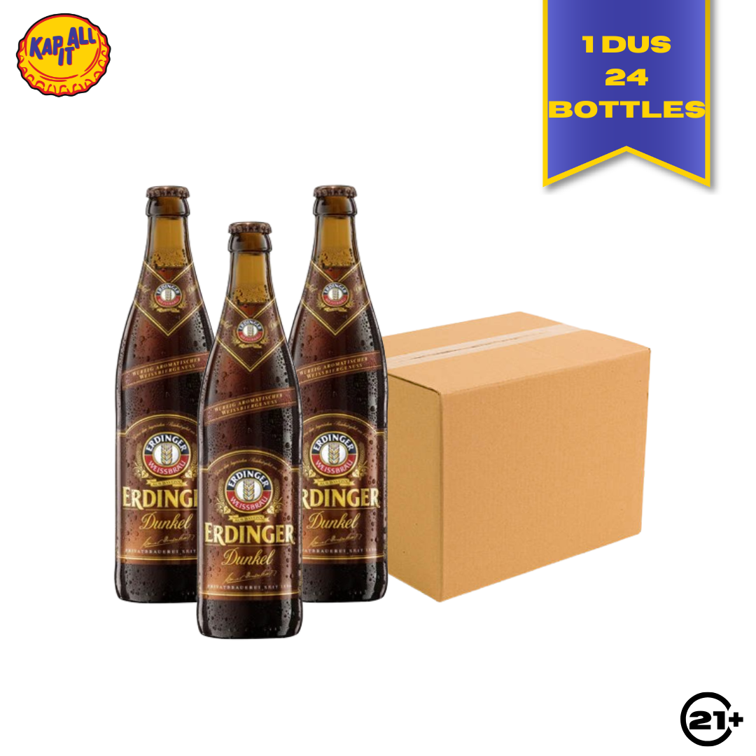 PAKET BEER ERDINGER DUNKEL PINT 500ml - 1 DUS 24 BOTTLES
