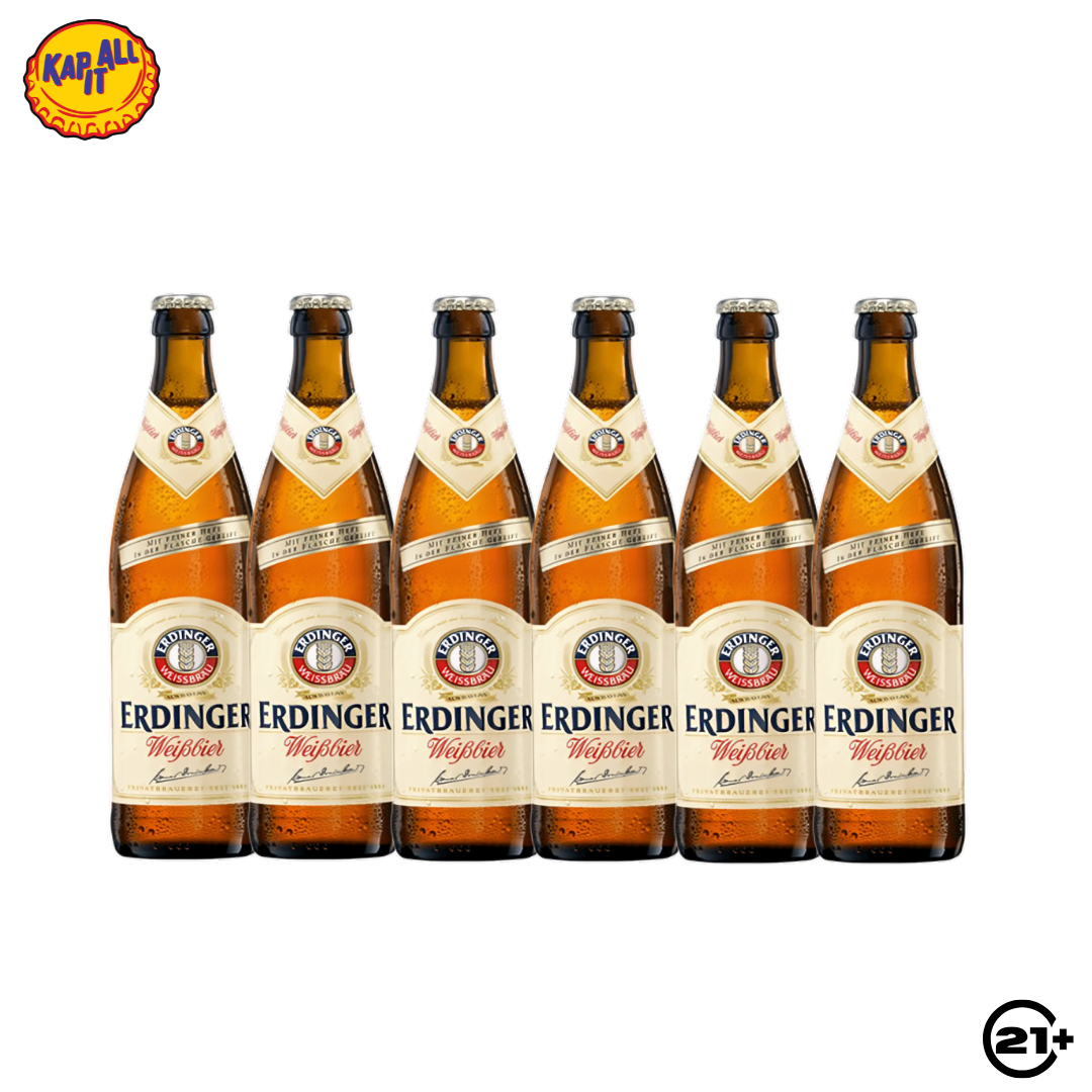 Bundles Erdinger Weissbier Beer Pint 500ml - 6 Bottles
