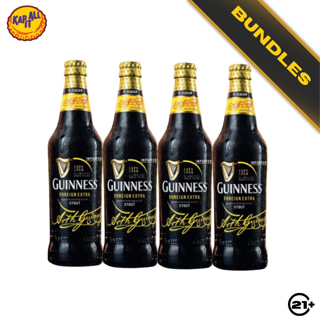 Bundles Guinness Foreign Extra Stout Beer Pint 325ml - 4 Bottles