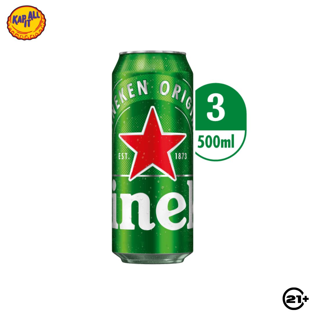 Bundles Heineken Original Beer Can 500ml  - 3 Cans