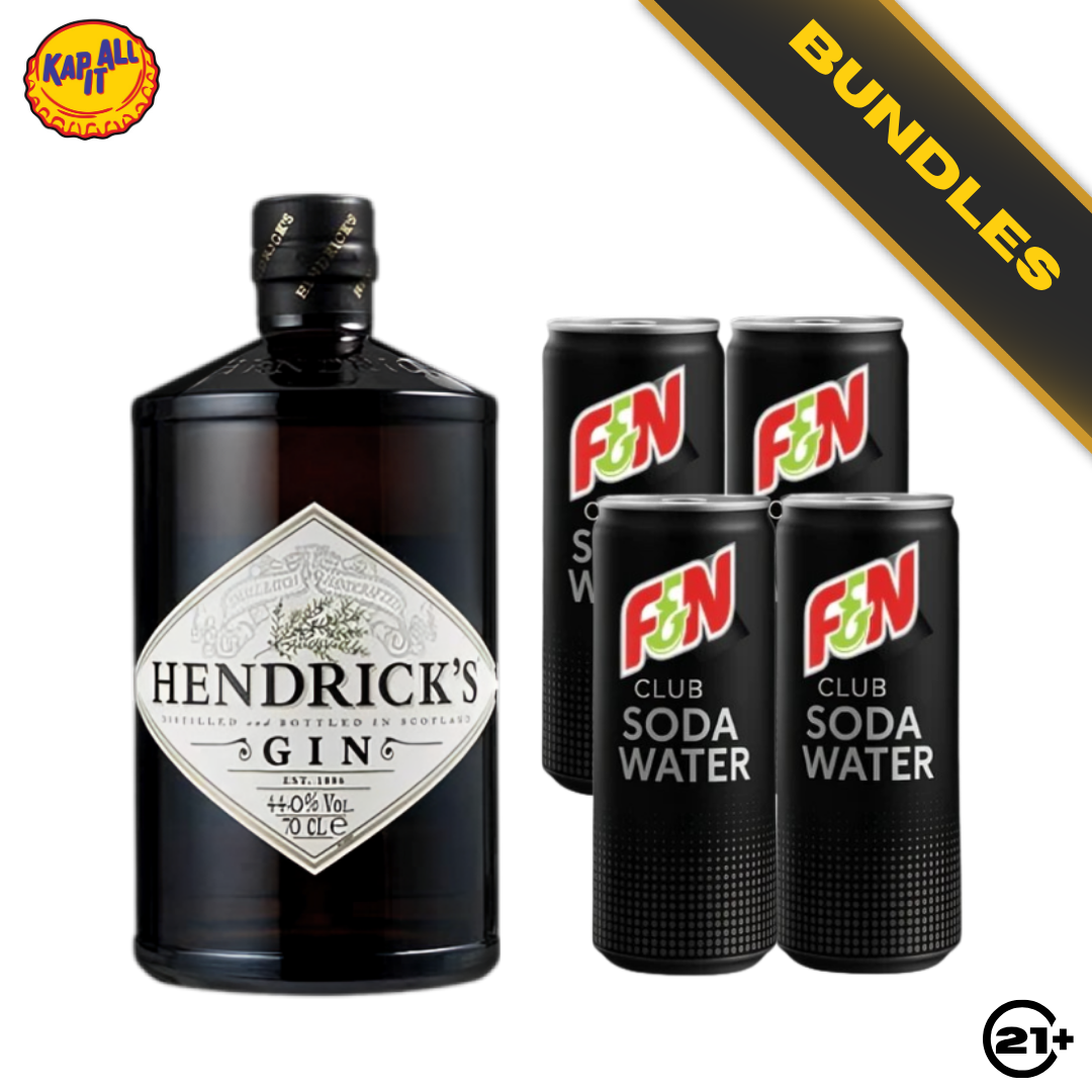 Clean Gin Set - Hendrick's Gin 700ml + F&N Club Soda Water 325ml