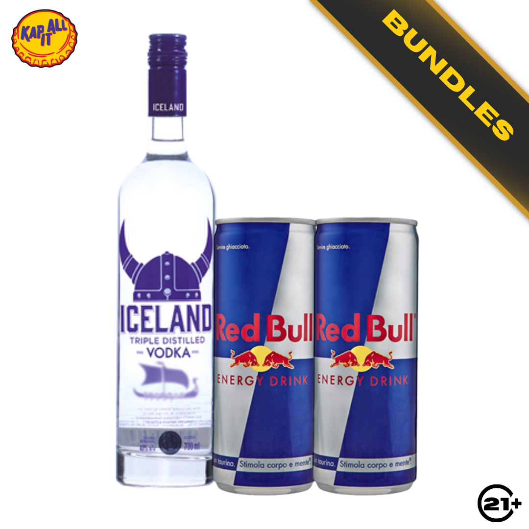 Bundles Iceland Original Vodka 700ml + Red Bull Energy Drink 250ml