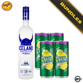 Bundles Iceland Vodka 700ml + 4 Green Sands Grape Lemon Can 250ml