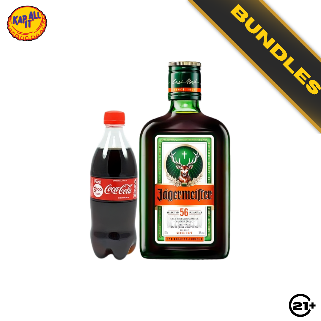 Bundles Jagermeister German Liqueur 200ml + Coca Cola Original Taste PET 390ml