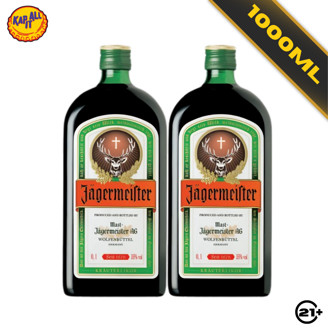Paket Jagermeister German Liqueur 1000ml - 2 Bottles