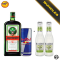 Bundles Jagermeister German Liqueur 700ml + Fever Tree Mexican Lime Soda 200ml + Red Bull Energy Drink 250ml